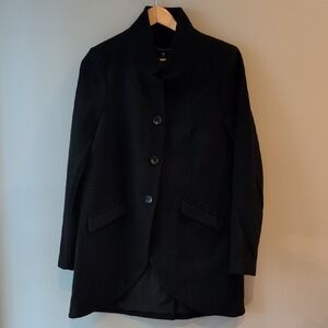 NWT Universal Standard Beas Coat Black Wool Structured Buttoned Coat - Sz 10/12